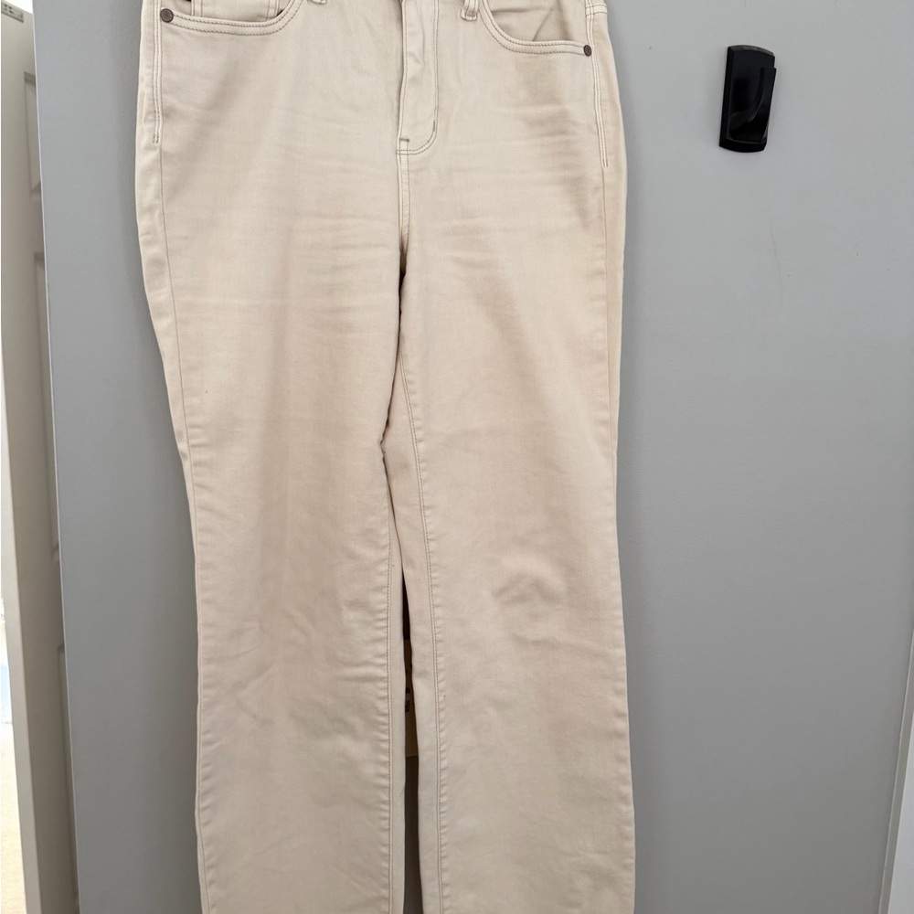 Judy Blue Cream Straight Leg Jeans